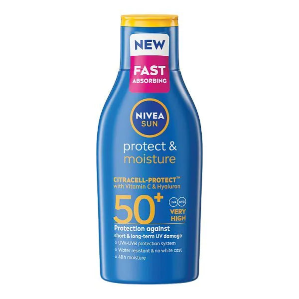 NIVEA SUN Protect & Moisture Sun Cream 100ml, imported from the UK