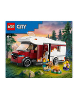 Holiday Adventure Camper Van Toy Set with 385 Pieces and 3 Minifigures for Ages 6+