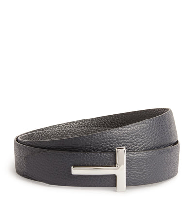 TOM FORD Leather Reversible T Icon Belt