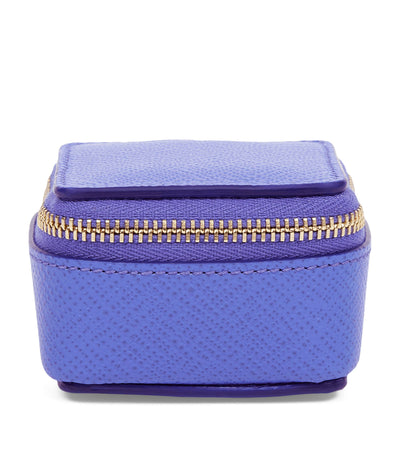 Smythson Small Panama Leather Trinket Case Jewellery Box