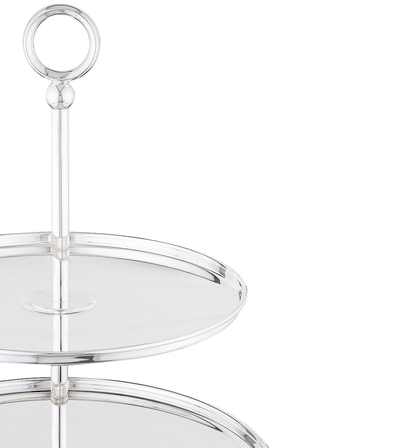 Greggio silver-plated Georgian 2-tier cake stand, UK version