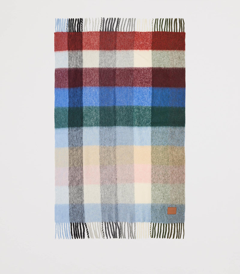 LOEWE Alpaca-Blend Check Blanket (182cm x 140cm)