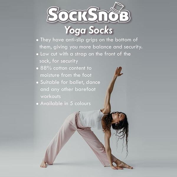 Sock Snob Ladies Yoga Socks 2 Pack Size 4-8 (British brand)