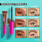NYX Professional Makeup Eyebrow Mascara Cool Ash Brown, imported from the UK