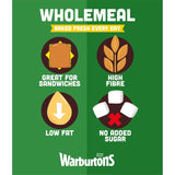 Warburtons Wholemeal Sliced Medium 800g - McGrocer
