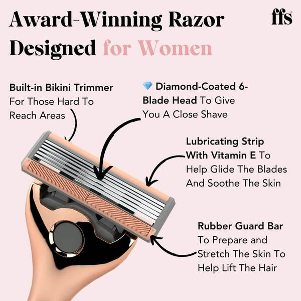 FFS Beauty Razor Kit Olive Handle 2 Blades - British product
