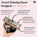 FFS Beauty Razor Kit Olive Handle 2 Blades - British product