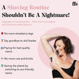 FFS Beauty Razor Kit Olive Handle 2 Blades - British product