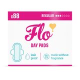 Flo Bamboo Day Period Pads with Wings Super Absorbent 88 Pack