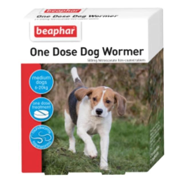 Beaphar One Dose Wormer For Medium Dogs 2 per pack - McGrocer