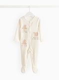 Bear Hunt Beige Character Print Sleepsuit Up to 1 mth - McGrocer