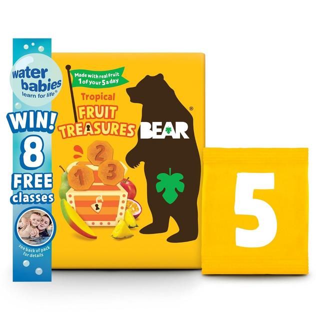 Bear Treasures Kids Snack 3+ Years Tropical Flavour 5 x 20g - McGrocer