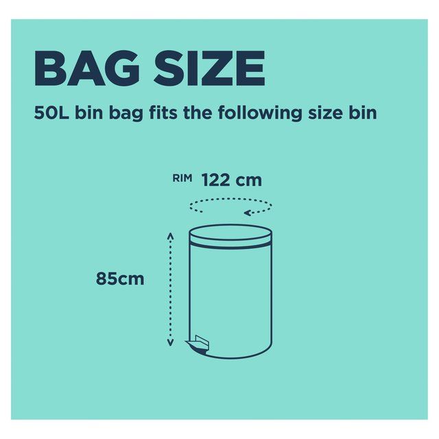 BEAST Incredibly Tough Drawstring Swing Bin Bags 50L 10 per pack - McGrocer