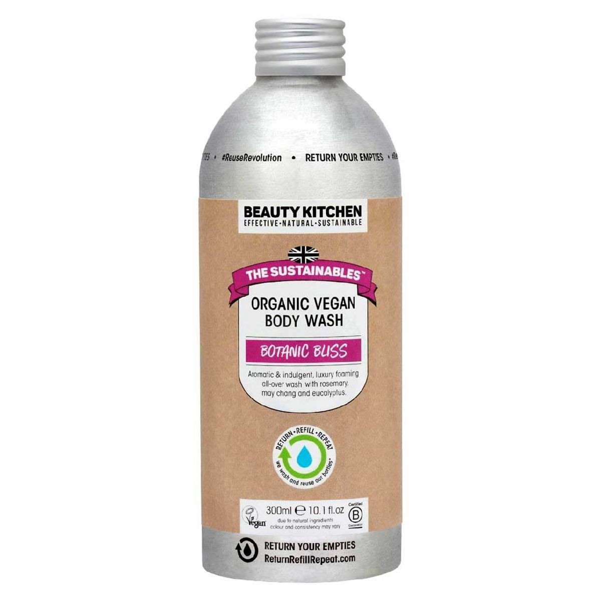 Beauty Kitchen The Sustainables Botanic Bliss Organic Vegan Body Wash 300ml - McGrocer