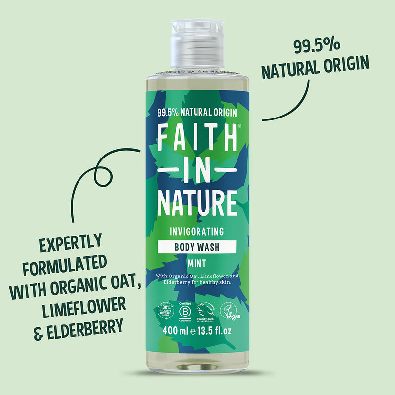 Faith In Nature Body Wash Mint 400ml