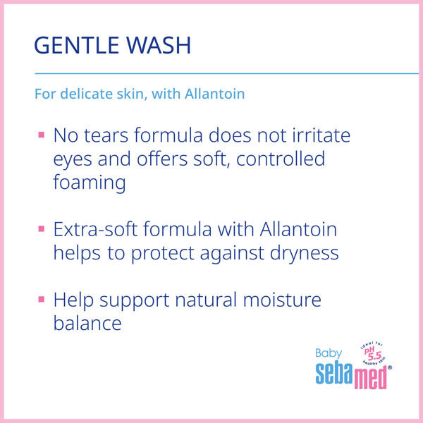 Sebamed Baby Gentle Wash 200ml baby solution for newborns (British brand)