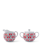 Prada Porcelain Vienna Arrows Creamer Jug and Sugar Pot Set