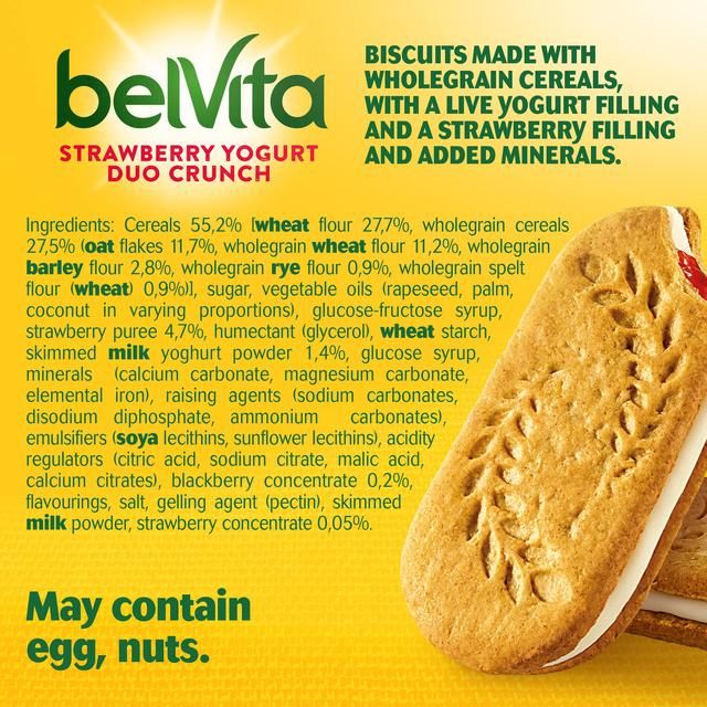 Belvita Strawberry Yogurt Duo Crunch Breakfast Biscuits 5 per pack - McGrocer