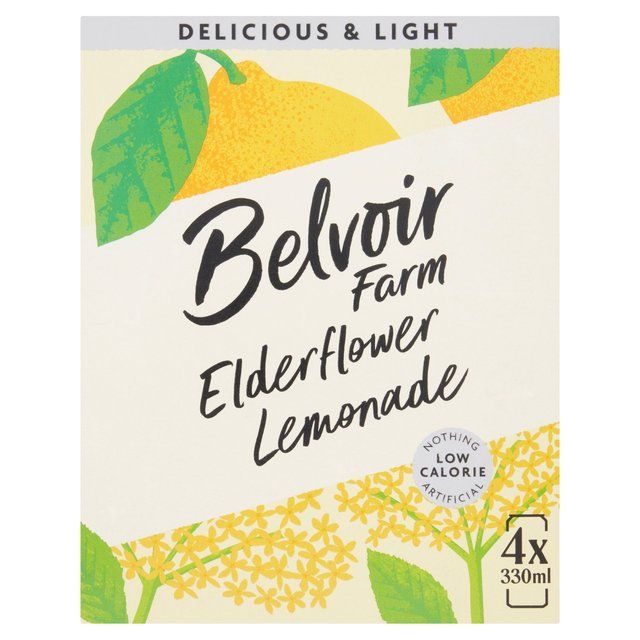 Belvoir Farm Delicious & Light Elderflower Lemonade 4 x 330ml - McGrocer