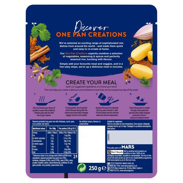 Ben's Original One Pan Indian Biryani Rice Meal 250g - McGrocer