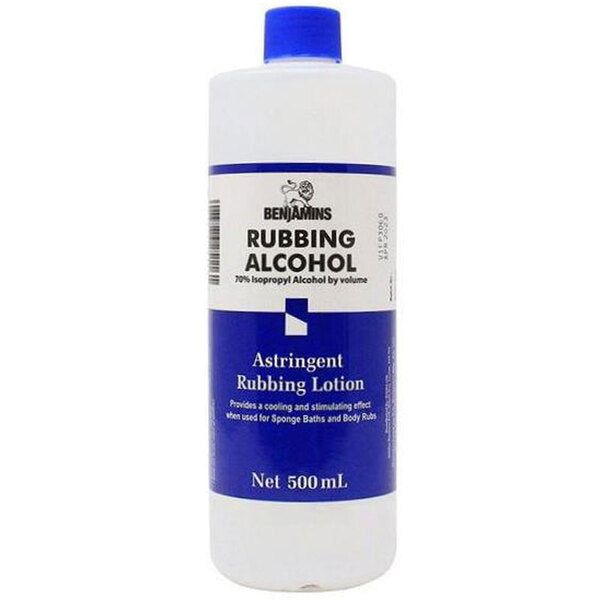 Benjamins Rubbing Alcohol With Isopropyl - 500ml - McGrocer