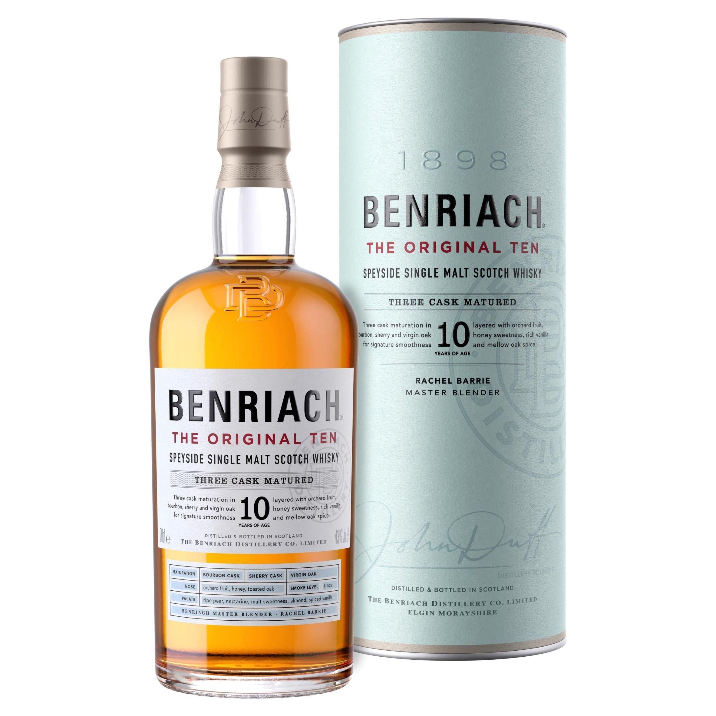 Benriach the Original Ten Speyside Single Malt Scotch Whisky 70cl - McGrocer