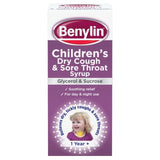 Benylin Childrens Dry Cough & Sore Throat Syrup Blackcurrant 125ml - McGrocer