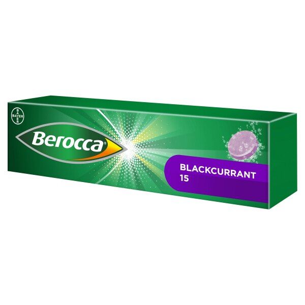 Berocca Blackcurrant Sugar Free Effervescent 15 Tablets - McGrocer