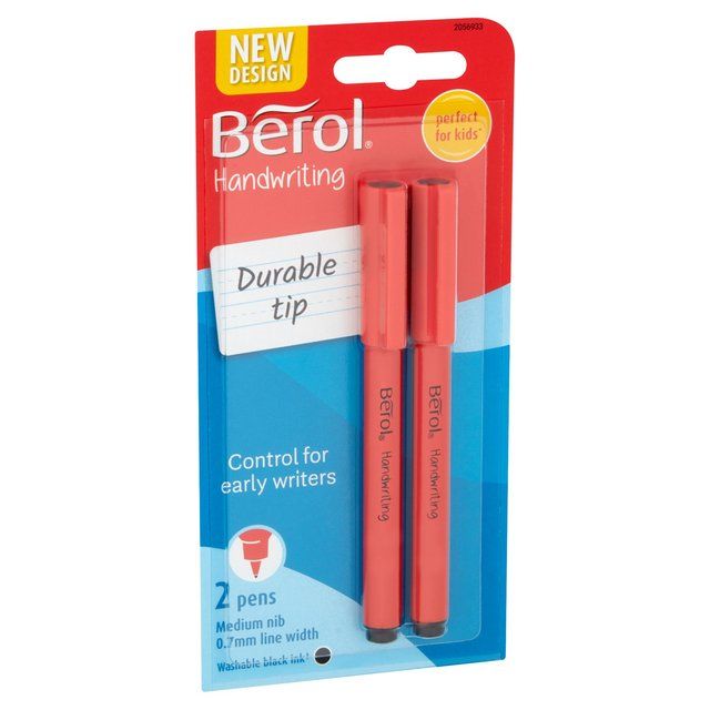 Berol Handwriting Pen Black Ink 2 per pack - McGrocer