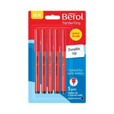 Berol Handwriting Pen Medium Black 5 per pack - McGrocer