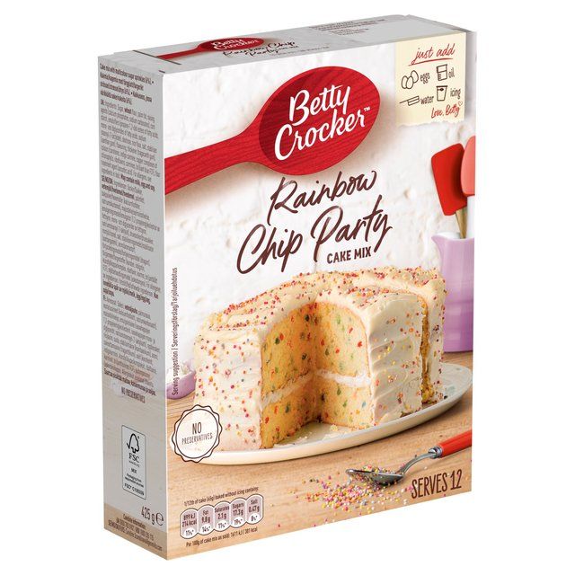 Betty Crocker Rainbow Chip Party Cake Mix 425g - McGrocer