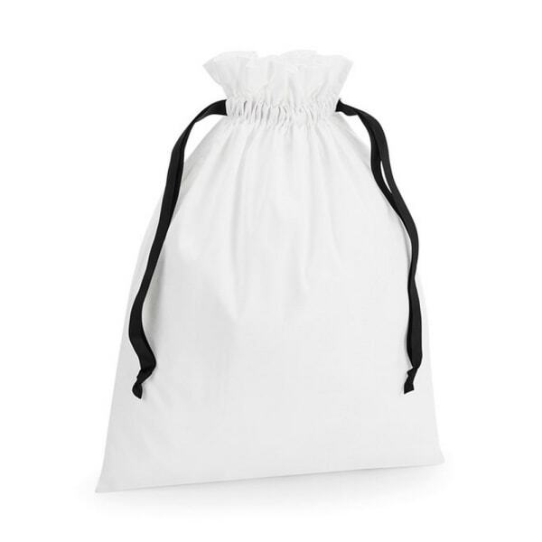 Westford Mill Cotton Drawstring Gift Bag (62cm x 49cm) GOODS Superdrug Soft White/Black