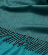 Cashmere Reversible Arran Throw Blanket 147cm x 183cm