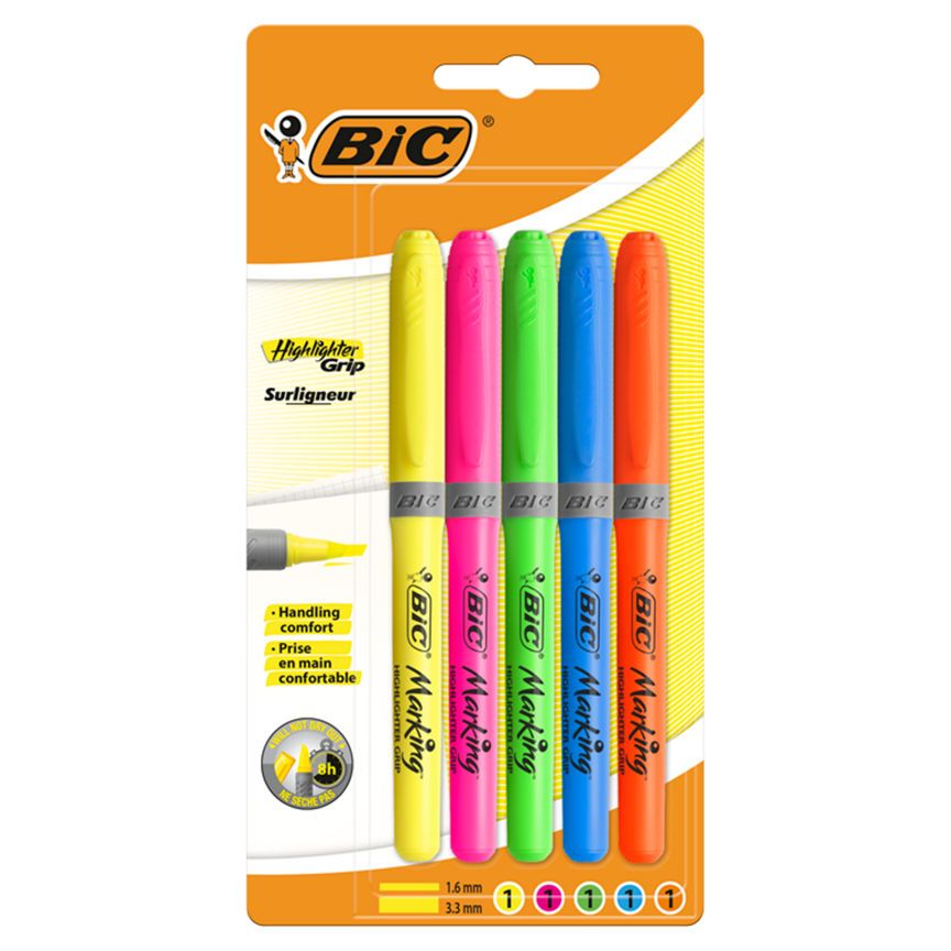 Bic Brite Liner Grip Highlighters - McGrocer