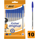 Bic Cristal Blue Medium Ball Pens - McGrocer