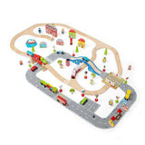 Bigjigs Rail City Road and Railway Set - McGrocer
