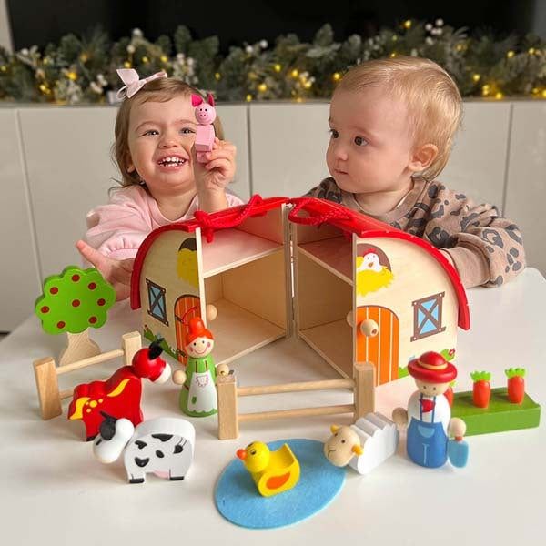 Bigjigs Toys Wooden Mini Farm Playset - McGrocer