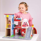 Bigjigs Toys Wooden Park and Play Garage Playset - McGrocer