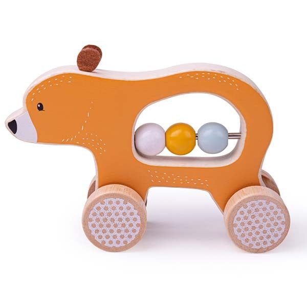 Bigjigs Toys Wooden Push Along Bear - McGrocer