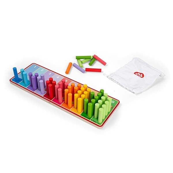Bigjigs Toys Wooden Rainbow Counting Sticks Game - McGrocer
