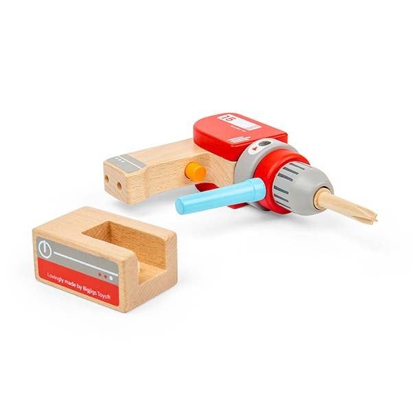 Bigjigs Toys Wooden Toy Drill Set - McGrocer