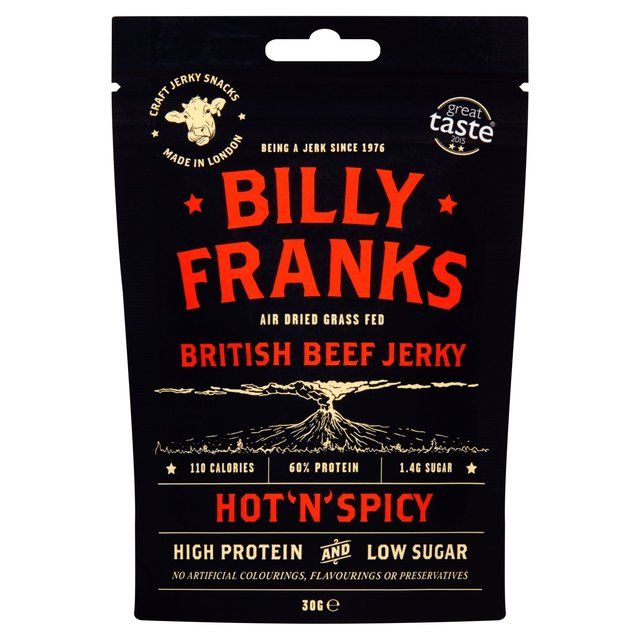 Billy Franks Hot 'N' Spicy Beef Jerky 30g - McGrocer