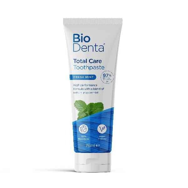 BioDenta Natural Whitening Toothpaste TOTAL CARE Vegan 75ml - McGrocer