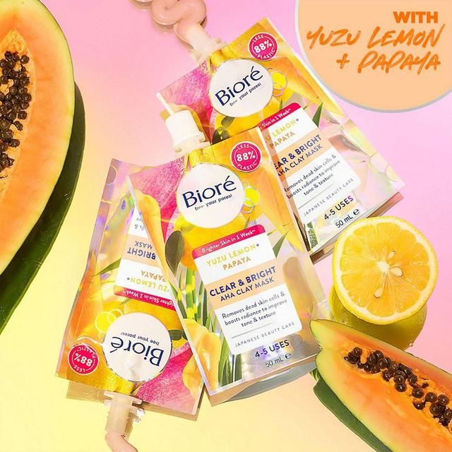 Biore Clear & Bright AHA Brightening Clay Mask 100ml - McGrocer