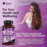 Biotin Hair Growth Vitamins 12,000mcg - Enriched with Zinc - McGrocer