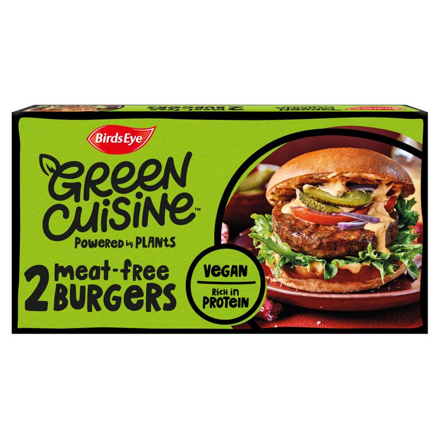 Birds Eye 2 Green Cuisine Vegan Burgers - McGrocer