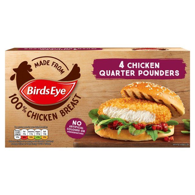 Birds Eye 4 Chicken Quarter Pounders Burgers 454g - McGrocer