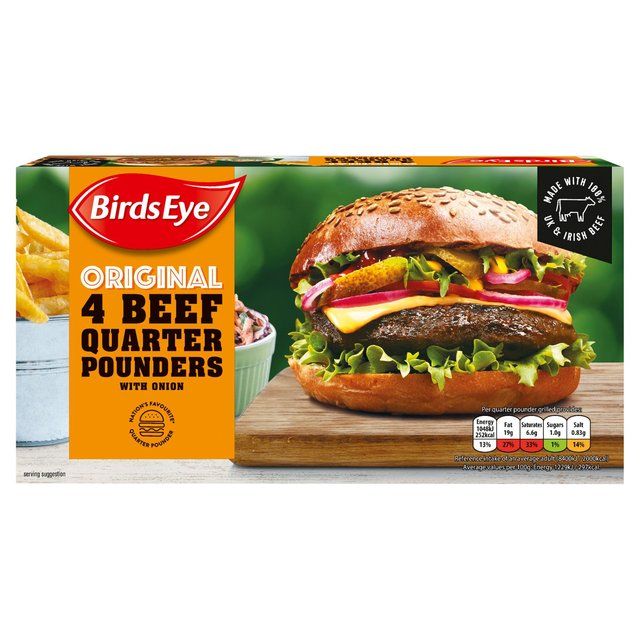 Birds Eye 4 Original Beef Quarter Pounder Burgers 454g - McGrocer