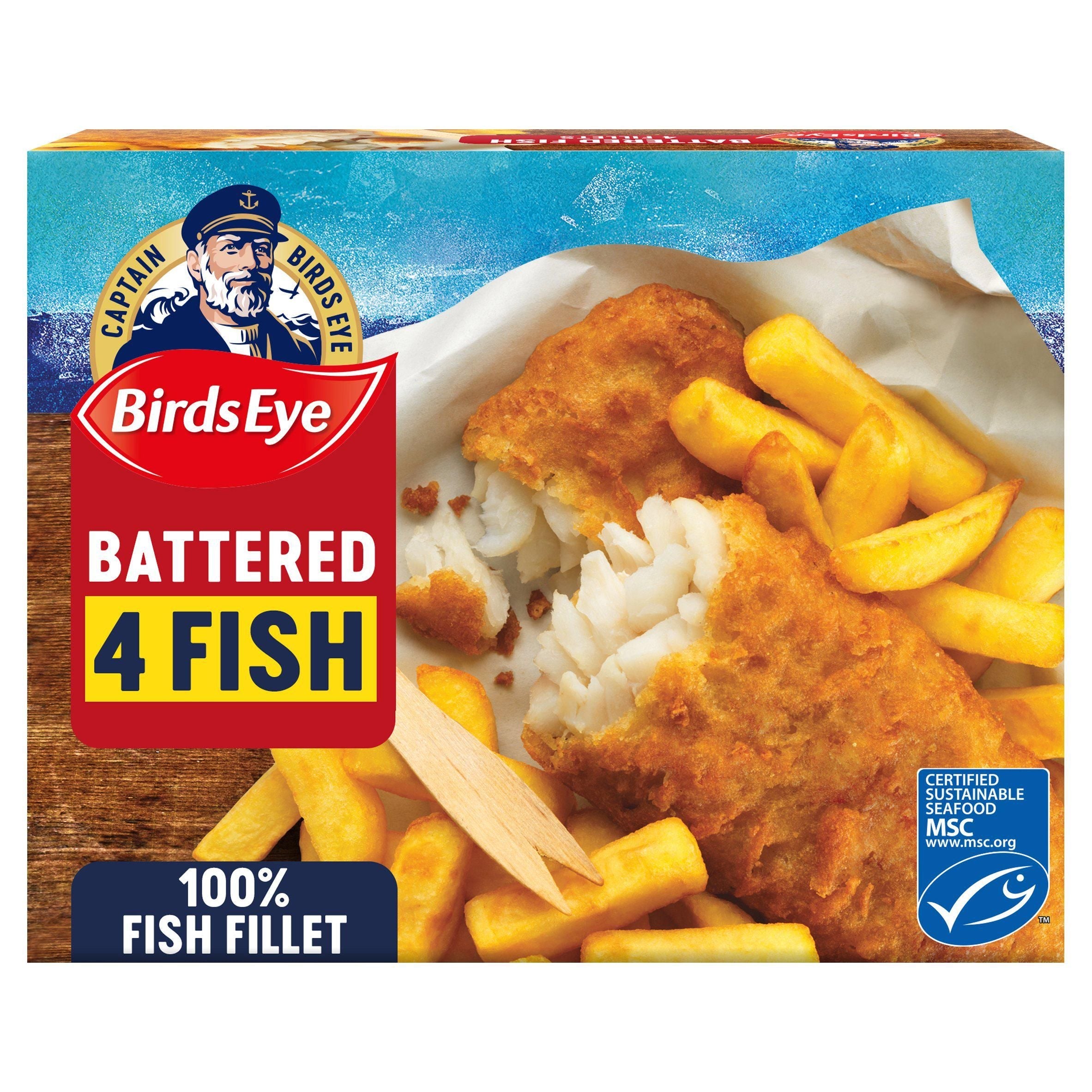 Birds Eye Battered Fish Fillets x4 400g - McGrocer
