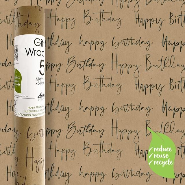 Birthday Craft Gift Wrap Roll - McGrocer